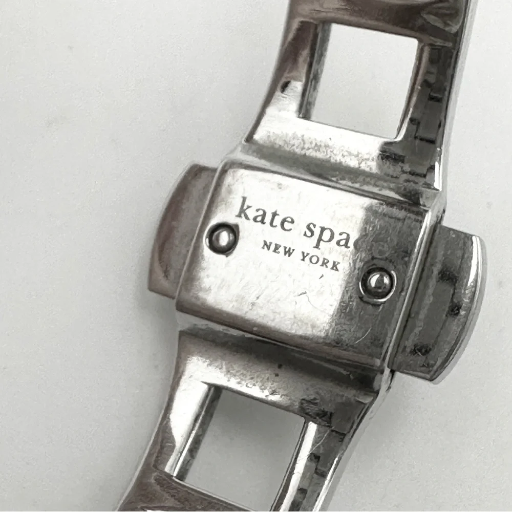 Kate Spade Gold & Silver Tone Analog Watch with Crystal Bezel WORKING